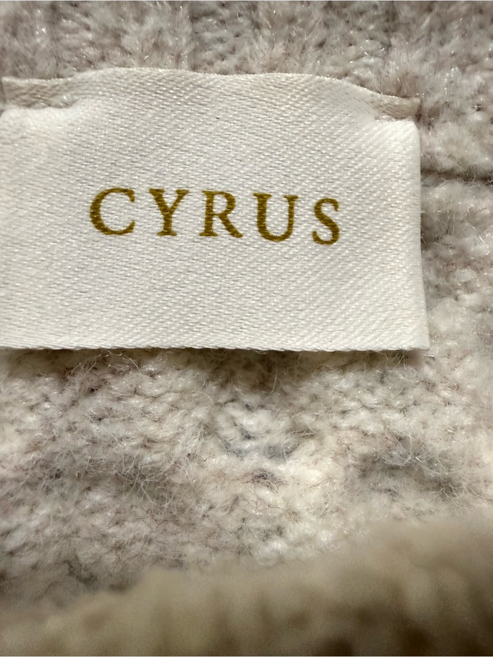 Cyrus Cream Cable Knit Scoop Neck Sweater - Picture 4 of 5